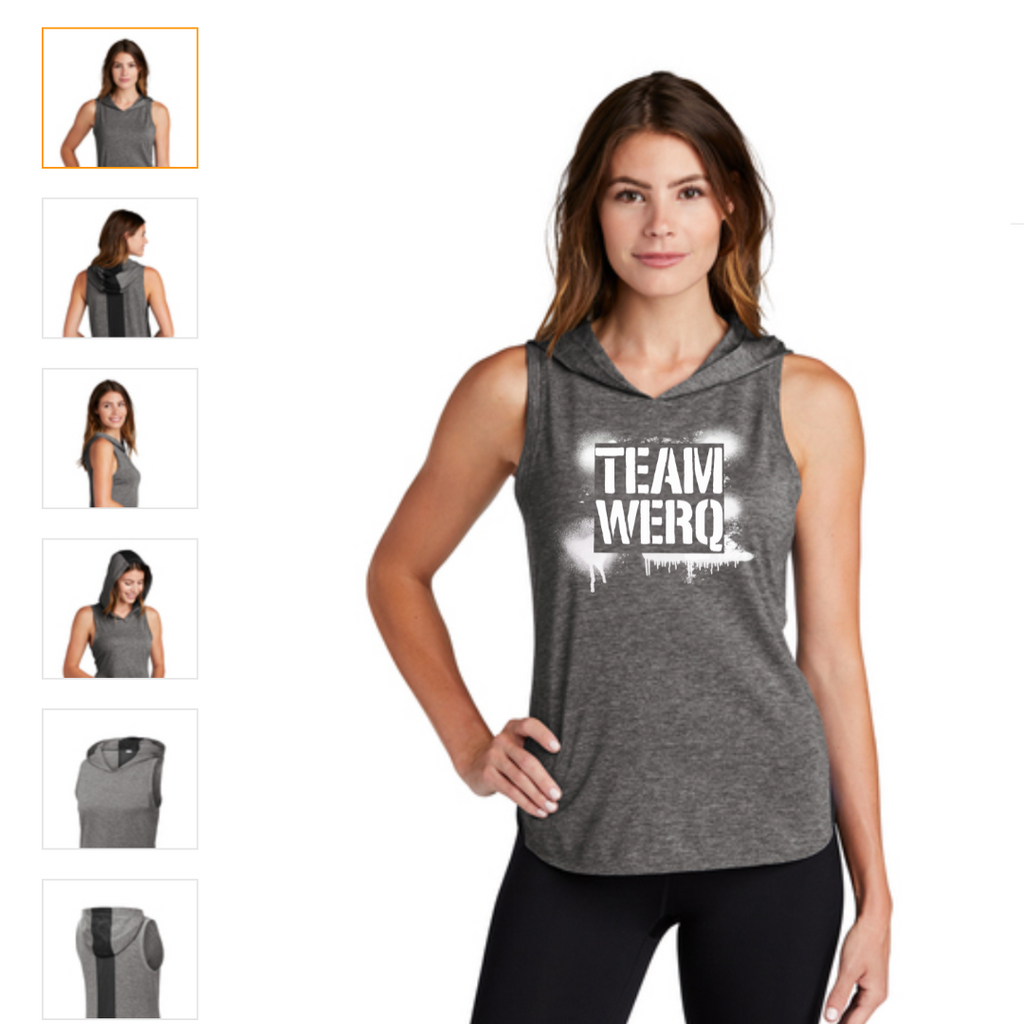 Team WERQ Stencil Wicking Hoodie Tank